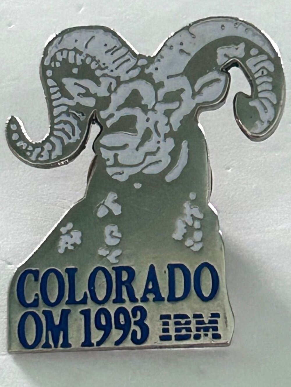 Vintage Odyssey of the Mind Colorado OM 1993 IBM Big Horn Ram Lapel Pin